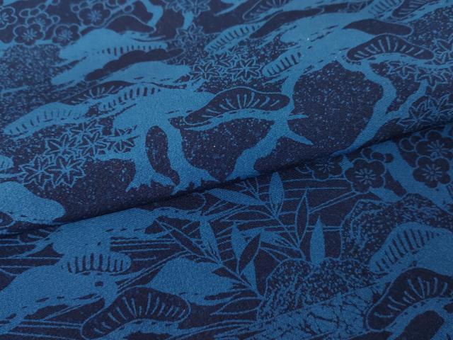 平和屋着物○訪問着 本藍 浜松風景文 正絹 逸品 AABE7120cs