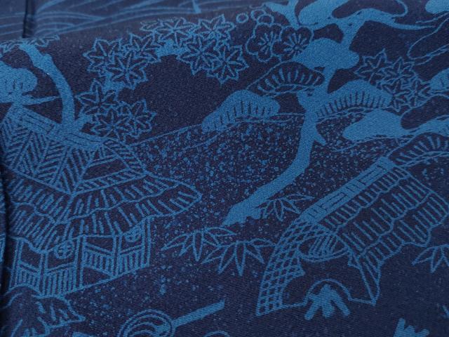 平和屋着物●訪問着　本藍　浜松風景文　正絹　逸品　AABE7120cs 平和屋着物○訪問着 本藍 浜松風景文 正絹 逸品 AABE7120csの通販 by