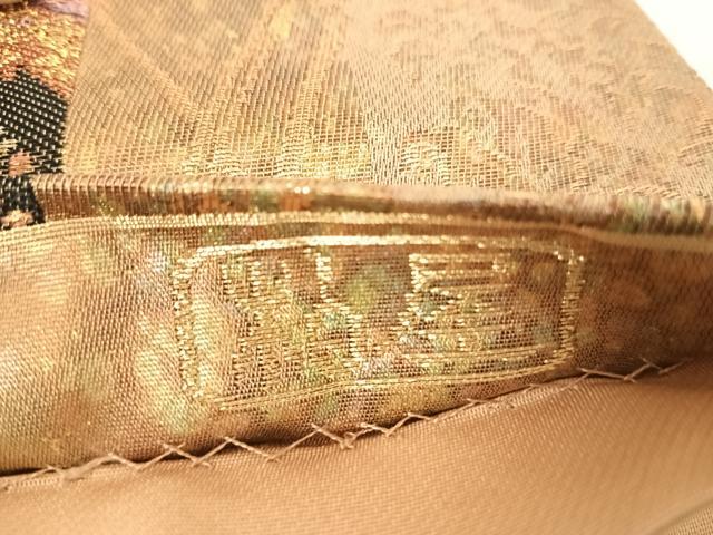 平和屋着物◎六通柄袋帯　舞花文　金銀糸　正絹　逸品　AABE7128yx