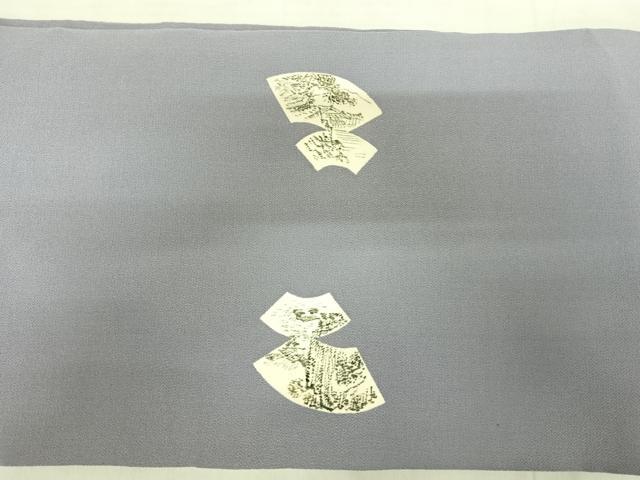 平和屋着物◎太鼓柄袋帯　引き抜き帯　作家物　手描き　地紙風景文　鬼しぼ縮緬　正絹　逸品　AABE7148yx