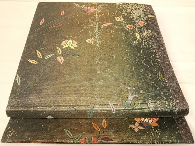 平和屋着物◎六通柄袋帯 華更紗 金糸 正絹 逸品 AABE7170yx
