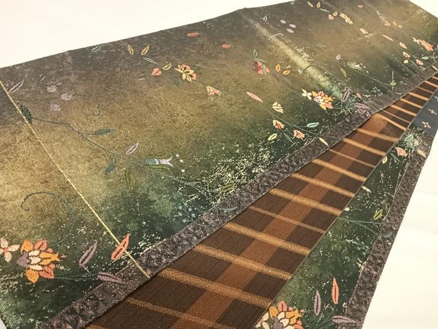 平和屋着物◎六通柄袋帯 華更紗 金糸 正絹 逸品 AABE7170yx
