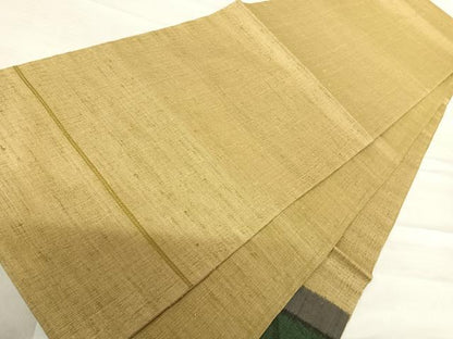 平和屋着物◎太鼓柄袋帯 紬地 抽象文様 正絹 逸品 AABE7210yx