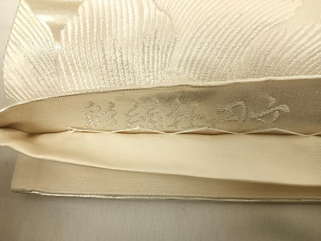 平和屋着物◎六通柄袋帯　彩絲牡丹紋　銀糸　正絹　逸品　AABE7221yx