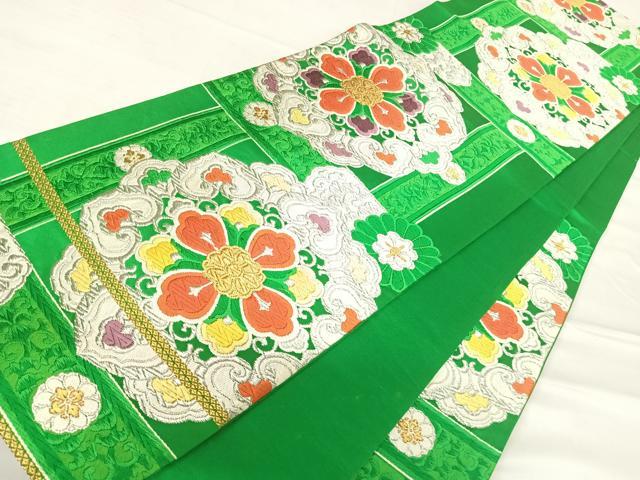 平和屋着物◎六通柄袋帯 唐織 正倉院花文 金銀糸 正絹 逸品 AABE7222yx