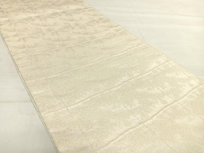 平和屋着物◎両面 全通柄袋帯 石畳文 金糸 正絹 逸品 AABE7236yx