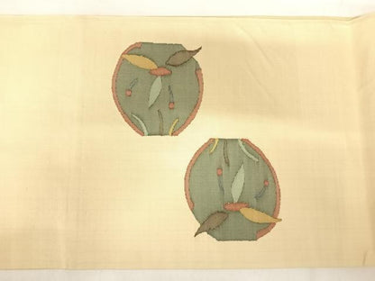 平和屋着物◎太鼓柄袋帯 花丸文 金糸 正絹 逸品 AABE7237yx