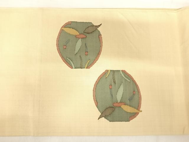 平和屋着物◎太鼓柄袋帯 花丸文 金糸 正絹 逸品 AABE7237yx