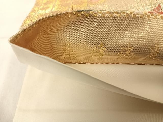 平和屋着物◎六通柄袋帯 唐織 九俥瑞庭 金糸 正絹 逸品 AABE7294yx