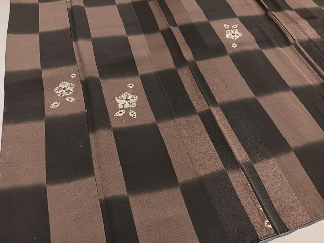 平和屋着物●上質な小紋　作家物　松柏　舞花文　暈し染め　正絹　逸品　AABE7345ph