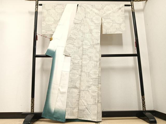 平和屋着物○本場大島紬 絞り 一元絣 花尽くし 前田秀志作 証紙付き