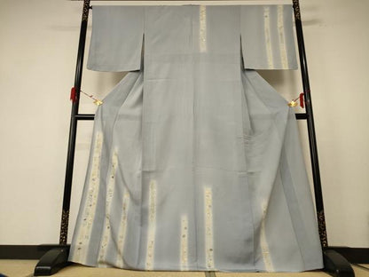平和屋着物＊夏物 訪問着 絽 刺繍 草花文 暈し染め 金彩 正絹 逸品 AABE7405jd