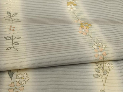 平和屋着物＊夏物 訪問着 絽 刺繍 草花文 暈し染め 金彩 正絹 逸品 AABE7405jd