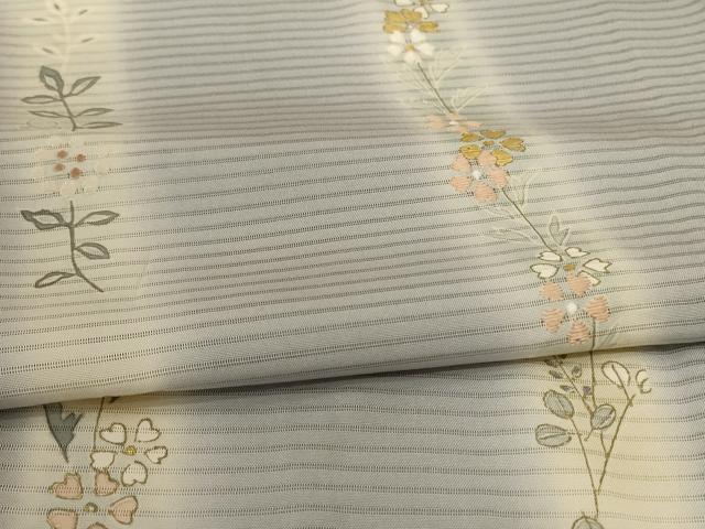 平和屋着物＊夏物 訪問着 絽 刺繍 草花文 暈し染め 金彩 正絹 逸品 AABE7405jd