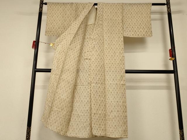 平和屋着物＊夏物 沖縄県無形文化財指定 本場八重山上布 絣文 麻 逸品 AABE7407jd