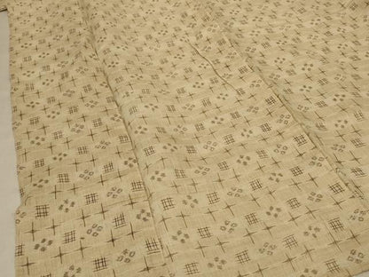 平和屋着物＊夏物 沖縄県無形文化財指定 本場八重山上布 絣文 麻 逸品 AABE7407jd