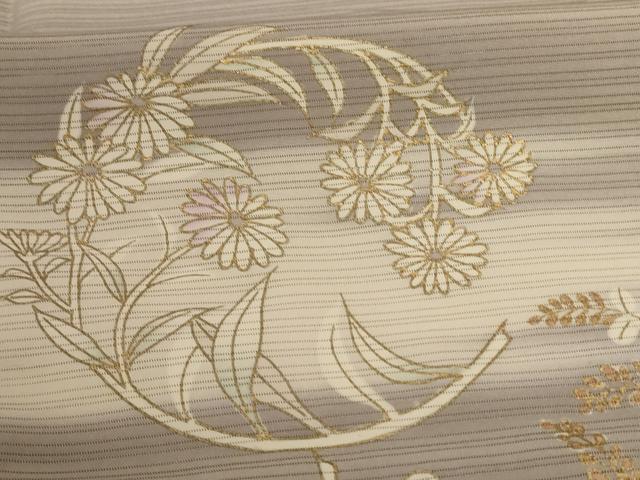 平和屋着物＊夏物 訪問着 絽 草花丸文 暈し染め 金彩 正絹 逸品 AABE7409jd