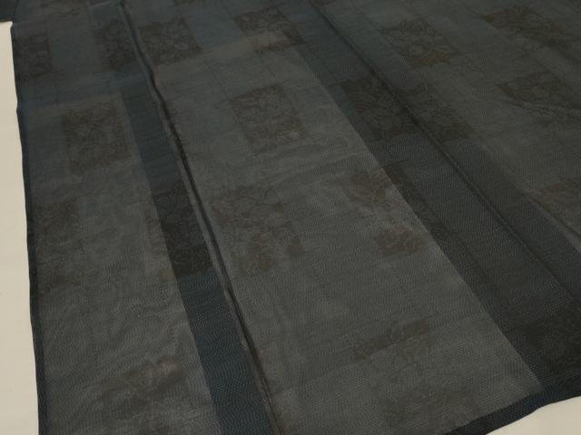 平和屋着物＊夏物 本場大島紬 夏大島 色紙草花文 反端付き 正絹 逸品 未使用 AABE7410jd