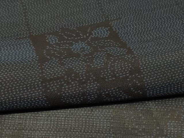 平和屋着物＊夏物 本場大島紬 夏大島 色紙草花文 反端付き 正絹 逸品 未使用 AABE7410jd