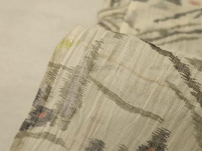 平和屋着物＊夏物 小千谷ちぢみ 風景文 麻 逸品 AABE7416jd