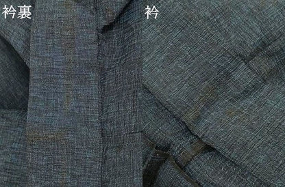 平和屋着物＊夏物 男性 小紋 縮織 霞文 AABE7417jd