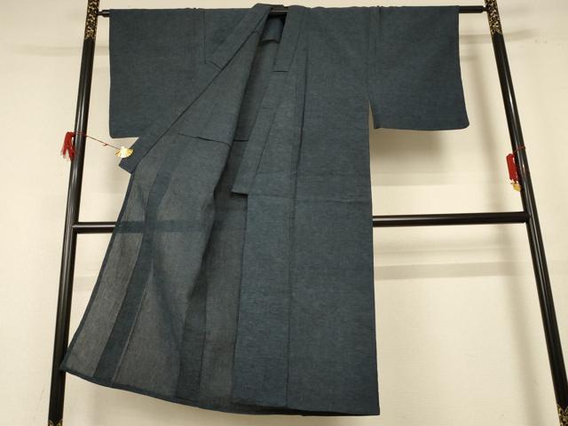 平和屋着物＊夏物 男性 小紋 縮織 霞文 AABE7417jd
