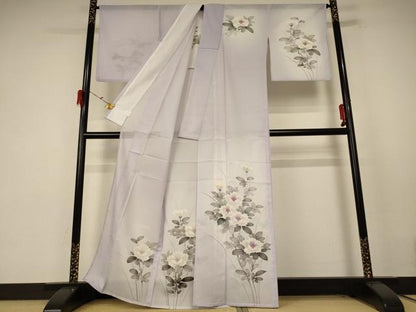 平和屋着物＊夏物 訪問着 絽 草花文 暈し染め 洗える着物 AABE7419jd