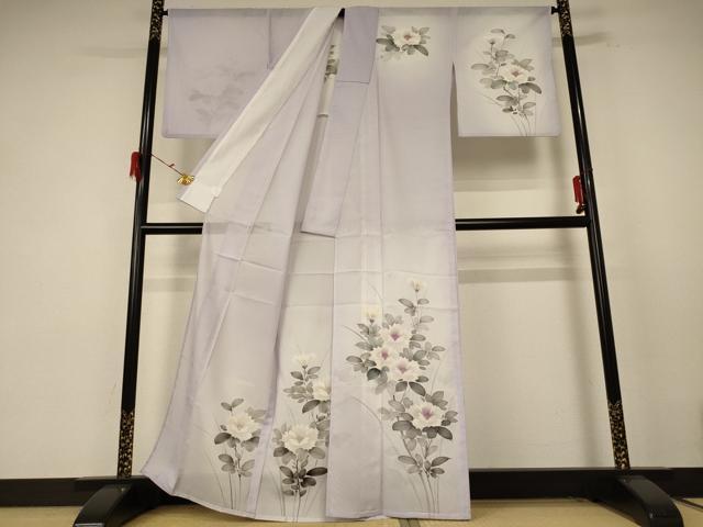 平和屋着物＊夏物 訪問着 絽 草花文 暈し染め 洗える着物 AABE7419jd