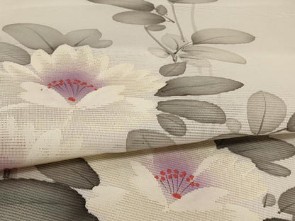 平和屋着物＊夏物 訪問着 絽 草花文 暈し染め 洗える着物 AABE7419jd