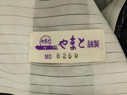 平和屋着物＊夏物 小紋 絽 花唐草文 船 やまと誂製 洗える着物 AABE7421jd