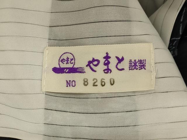 平和屋着物＊夏物 小紋 絽 花唐草文 船 やまと誂製 洗える着物 AABE7421jd