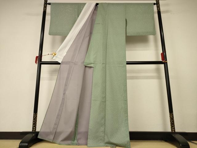 平和屋着物＊夏物 小紋 絽 霞文 洗える着物 AABE7422jd