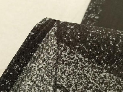平和屋着物＊夏物 小紋 紗 市松花文 洗える着物 AABE7430jd