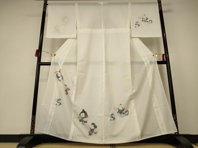 平和屋着物＊夏物　訪問着　絽　唐子　金彩　正絹　逸品　AABE7431jd