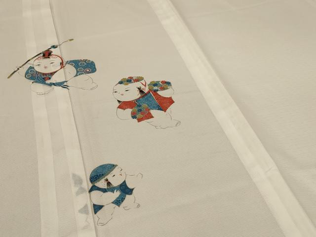 平和屋着物＊夏物　訪問着　絽　唐子　金彩　正絹　逸品　AABE7431jd