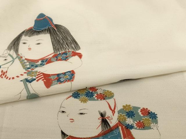 平和屋着物＊夏物　訪問着　絽　唐子　金彩　正絹　逸品　AABE7431jd