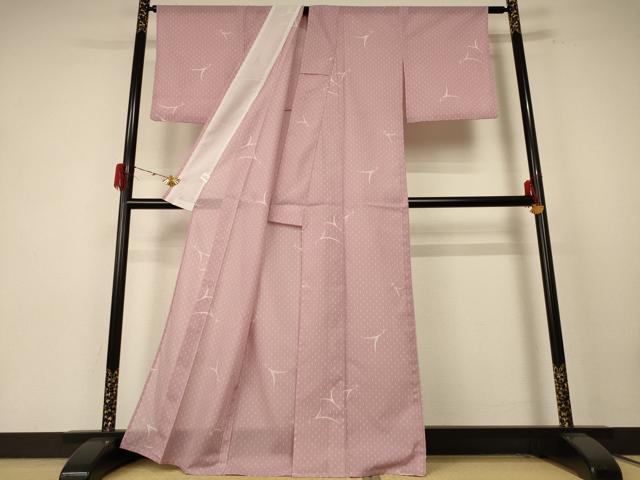 平和屋着物＊夏物 小紋 絽 飛鳥文 洗える着物 AABE7432jd
