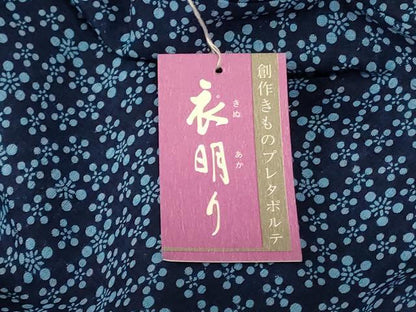 平和屋着物＊夏物 小紋 紗 花づくし 洗える着物 未使用 AABE7433jd