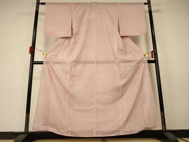 平和屋着物＊夏物 小紋 絽 網目文 洗える着物 AABE7440jd