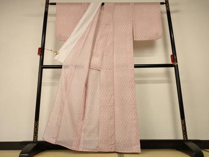 平和屋着物＊夏物 小紋 絽 網目文 洗える着物 AABE7440jd