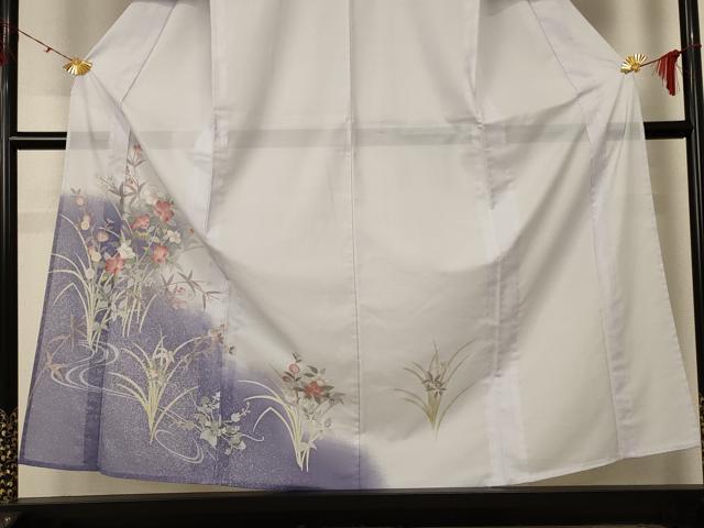 平和屋着物＊夏物 訪問着 絽 流水草花文 洗える着物 AABE7449jd