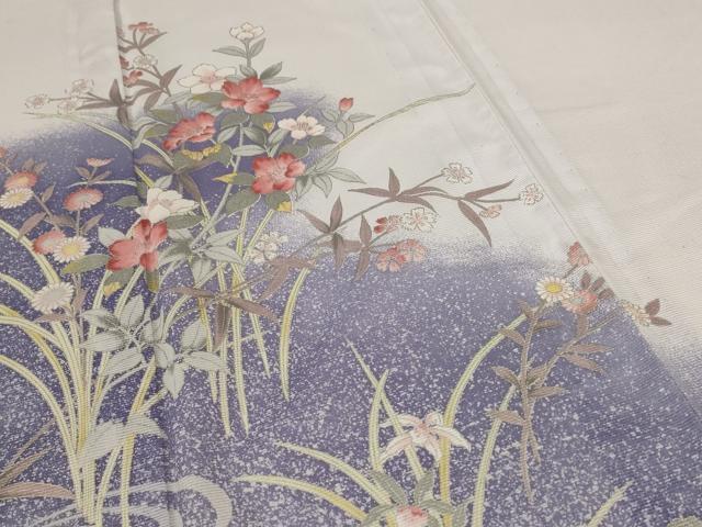 平和屋着物＊夏物　訪問着　絽　流水草花文　洗える着物　AABE7449jd 平和屋着物＊夏物 訪問着 絽 流水草花文 洗える着物 AABE7449jd