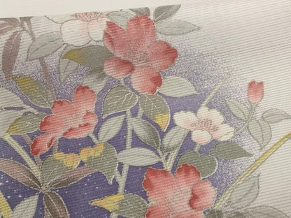 平和屋着物＊夏物 訪問着 絽 流水草花文 洗える着物 AABE7449jd