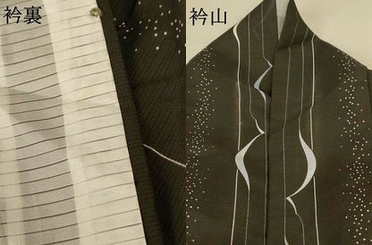 平和屋着物＊夏物 小紋 絽 変わり縞 洗える着物 AABE7456jd