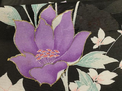 平和屋着物＊夏物 訪問着 絽 草花文 金彩 洗える着物 AABE7459jd