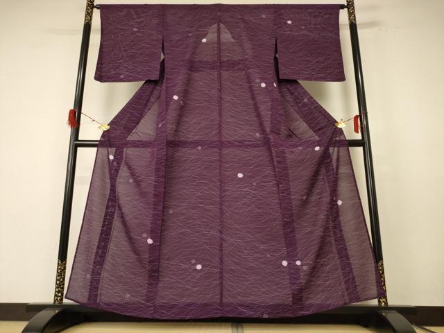 平和屋着物＊夏物 小紋 絽 芝文 正絹 逸品 AABE7464jd