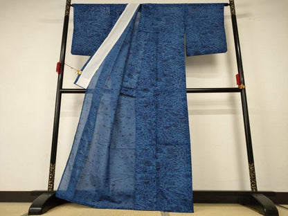 平和屋着物＊夏物 小紋 絽 松竹梅 洗える着物 AABE7467jd