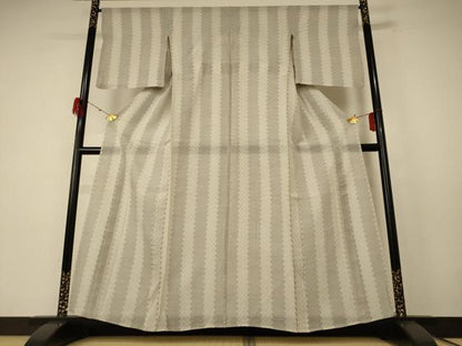 平和屋着物＊夏物 本場大島紬 夏大島 100亀甲 変わり縞 正絹 逸品 AABE7472jd