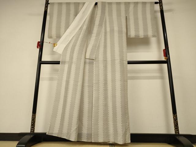平和屋着物＊夏物 本場大島紬 夏大島 100亀甲 変わり縞 正絹 逸品 AABE7472jd