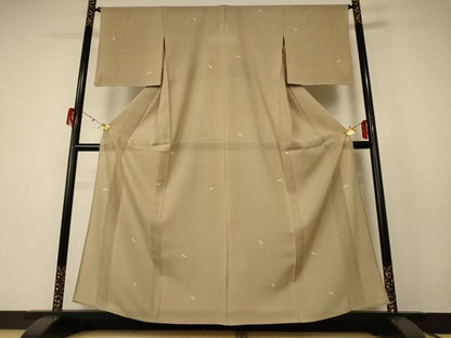 平和屋着物＊夏物 小紋 絽 舞葉文 やまと誂製 正絹 逸品 AABE7473jd
